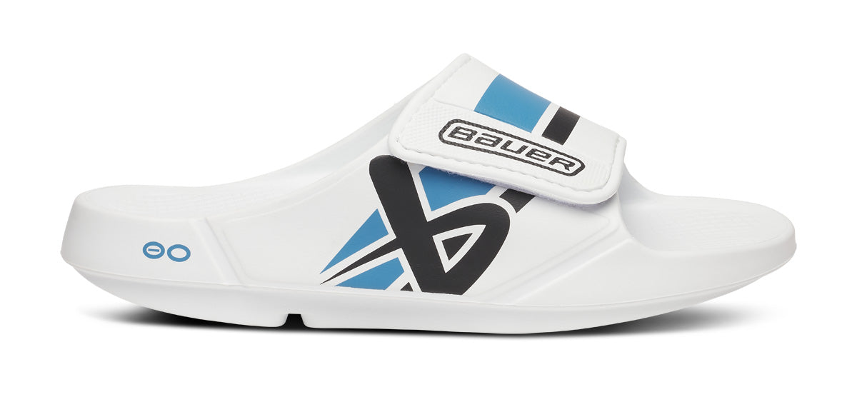 BAUER/OOFOS Women's OOahh Sport Flex Sandal – White - Image 2